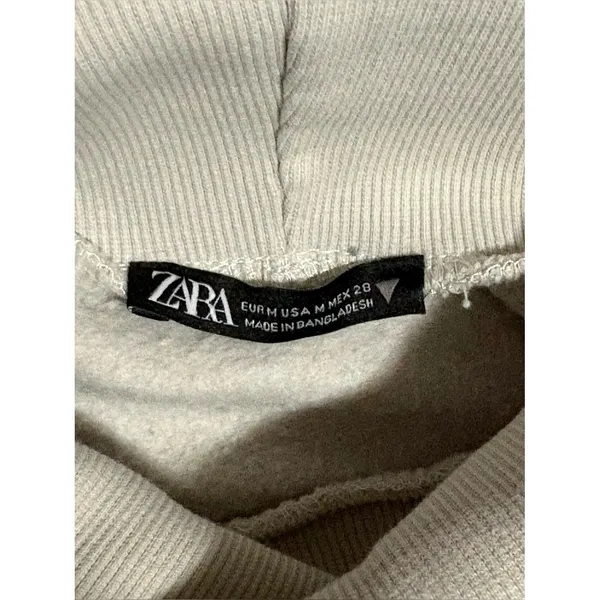 Zara Cream Cropped Turtleneck Sweatshirt - Image 4