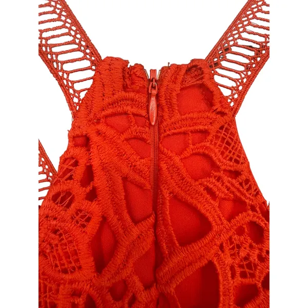 NWT ASTR the Label Lattice Inset Sleeveless Lace Fit & Flare Mini Dress Sz Small - Image 9