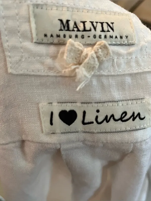 Malvin Hamburg Germany Beaded Linen Tunic Top - Image 3