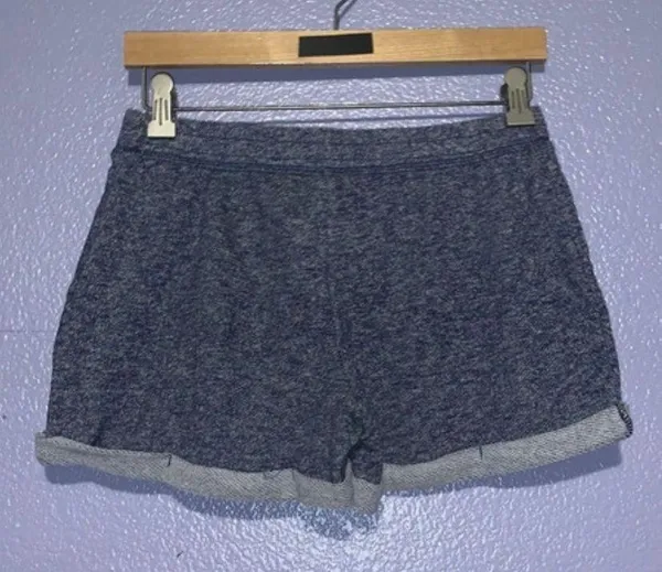 blue lace up sweat shorts - Image 2