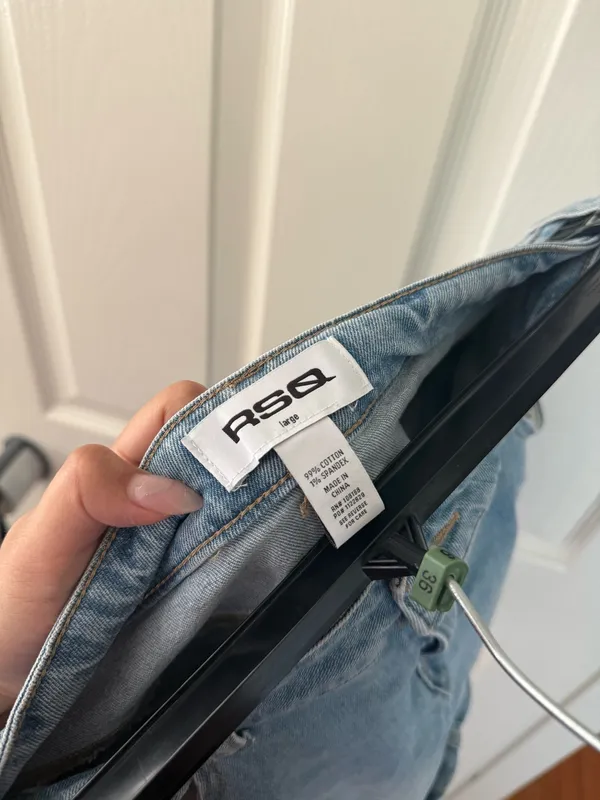 RSQ Denim Cargo Skirt with Buckle Pockets - Image 5