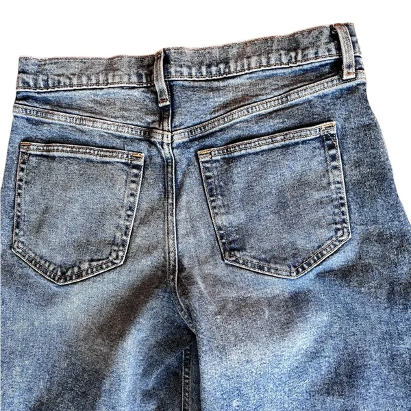 Gap High Rise Stride Wide-Leg Ankle Jeans Sz 30/10P Medium Indigo Wash Cotton - Image 5