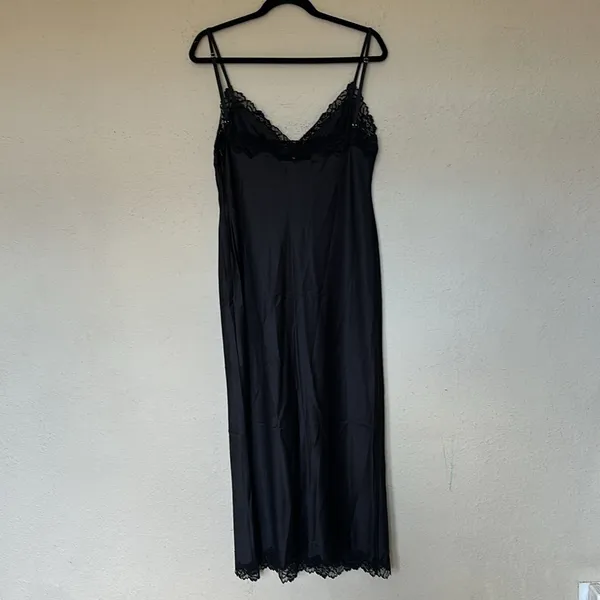 HOUSE OF CB 'Salma' Black Satin Slip Midi‎ Dress size XL - Image 8