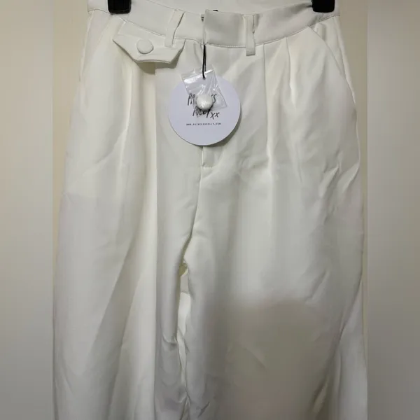 Princess Polly White Pleated Wide Leg Pants Size‎ 4 - Image 6