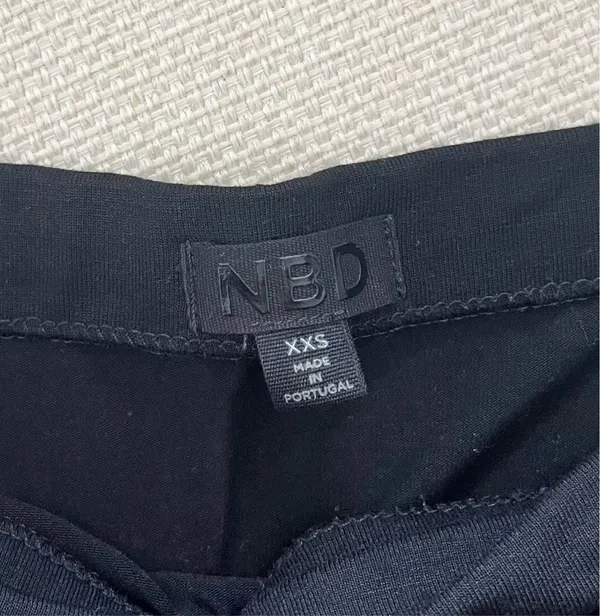 NBD Black Draped Asymmetrical Skirt - Image 3