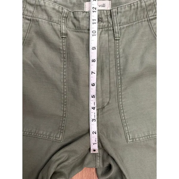 Madewell Green Utility‎ Pants Size 27 High Rise Cotton Straight Leg - Image 8