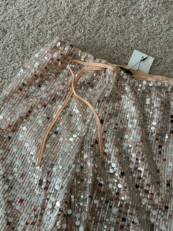 Zara flowy sequin pants. S - Image 11