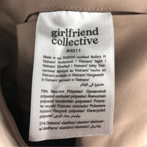 Girlfriend Collective Bike Short Limestone Small - Image 9
