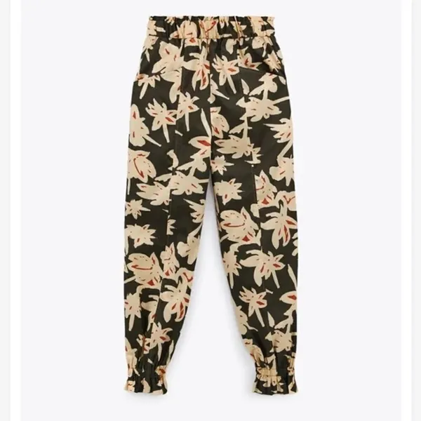 Nwt Zara Multicolor‎ High Waist Floral Printed Balloon Pants C21 - Image 2