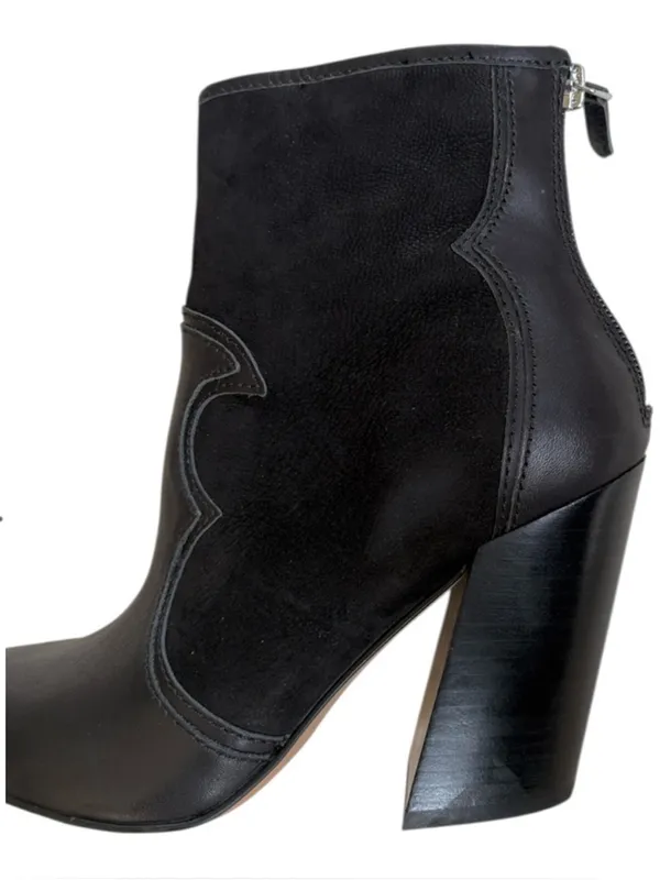 EUC Dolce Vita Leather Noraya Western Heeled Boots Black Size 7.5 - Image 2
