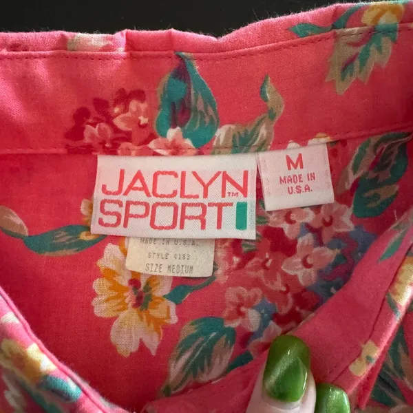 Vintage Shabby Chic Floral Button Down Shirt M Grannycore Cottagecore Artsy‎ - Image 6