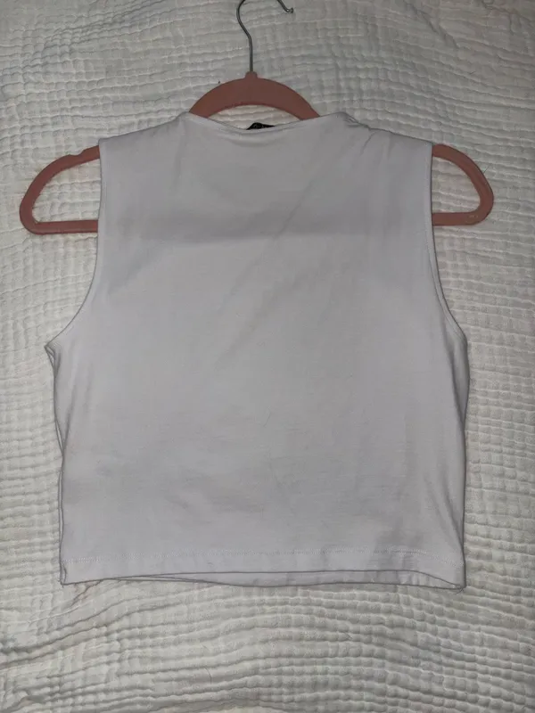 ZARA White Crop Top - Image 2
