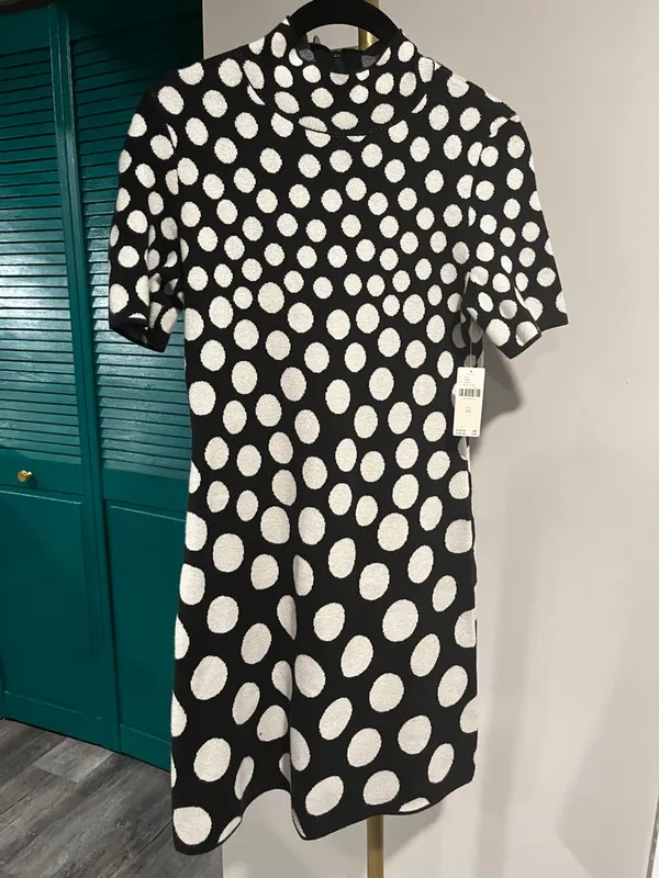 Anthropologie NWT The Nina Short-Sleeve Mock-Neck Mod Sweater Mini Dress - Image 6