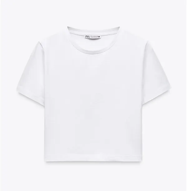 Zara Basic White Tee - Image 2