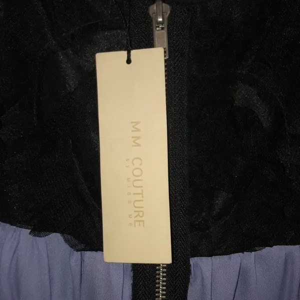 Miss Me Couture Cocktail Little Black Dress Purple Trim - Image 8