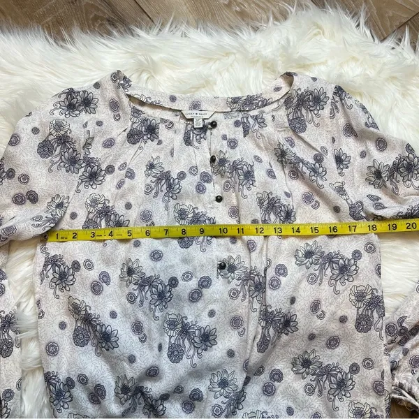Lucky Brand Floral Peasant Blouse. Size Small. EUC - Image 8