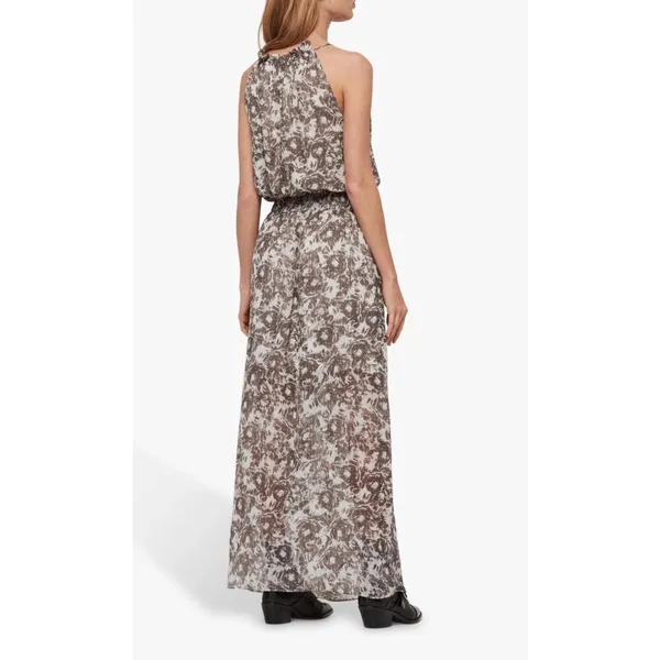 AllSaints Nyla Floral Ruffle Maxi Dress Grunge Romantic - Image 3
