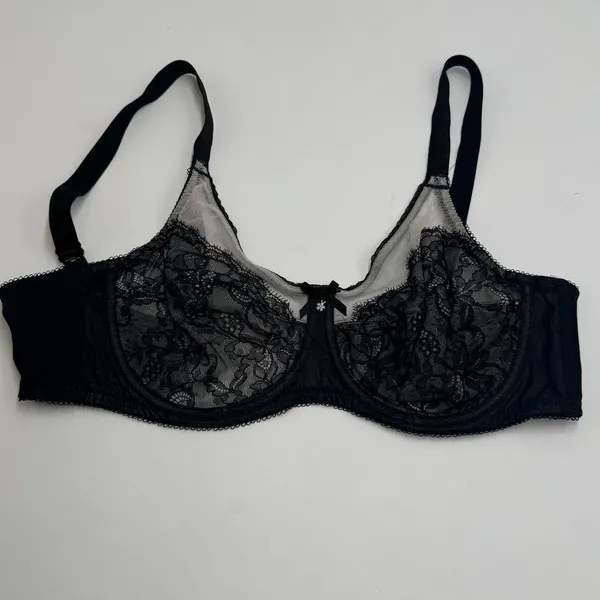 Wacoal Retro Chic Full Figure Underwire Bra 855186 Lace Seamed Cups 36D - Image 2