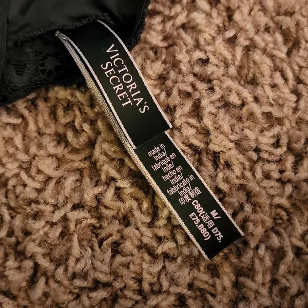 Victoria's Secret lace bralette black strappy front medium - Image 3