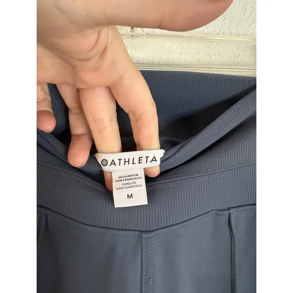 Athleta Venice High Rise Track Stripe Wide Leg Pant Womens Size Medium Blue - Image 4