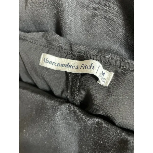 Abercrombie & Fitch Women's Black Pleated Zip Casual A Line Mini Skirt Size M - Image 5