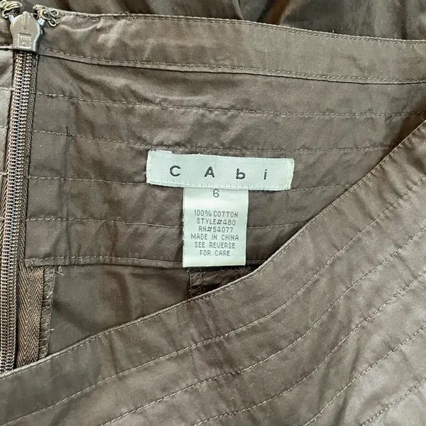 CAbi Brown Midi  Ruffle Skirt - Image 5