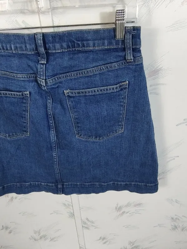 Gap 1969 Blue Button Front Skirt - Image 7