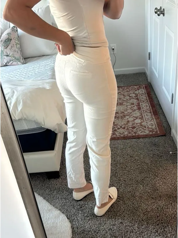 New Direction White straight work pants - Image 2