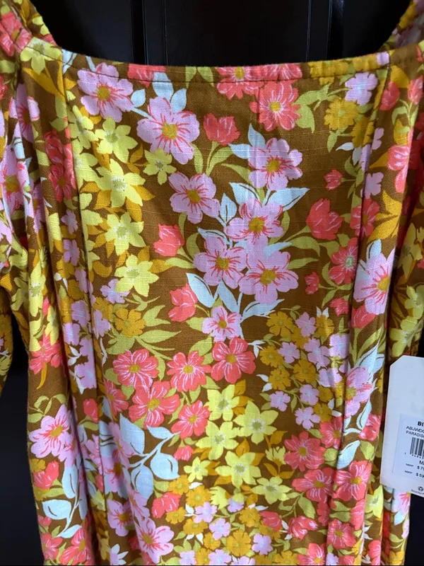 NWT Billabong Paradise Dress Floral Size Medium - Image 8