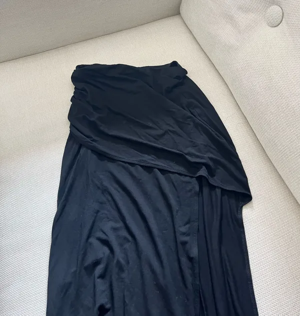 NBD Black Draped Asymmetrical Skirt - Image 5