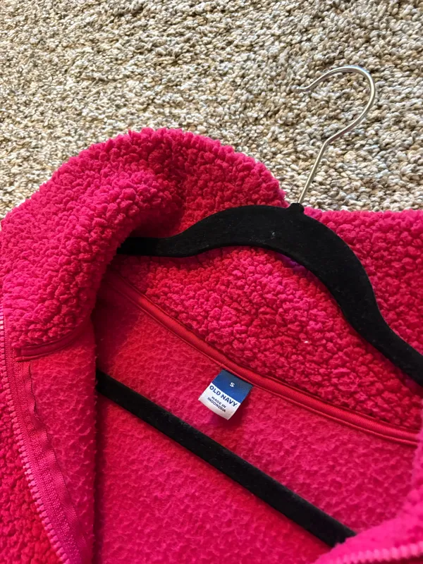 Old Navy Pink Fleece Zip Up - Image 3