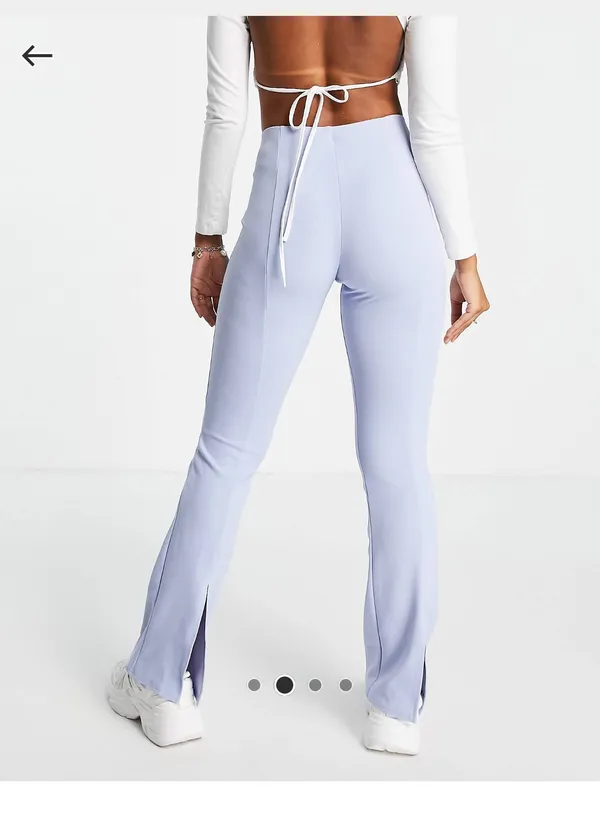 lavender blue flare pants - Image 2