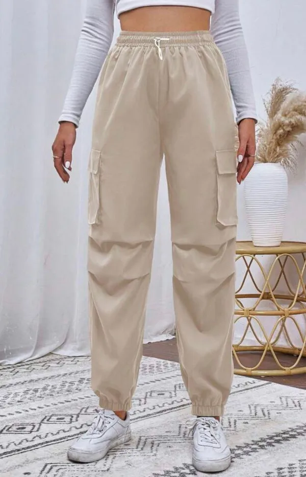 SheIn Khaki Cargo Pants - Image 3