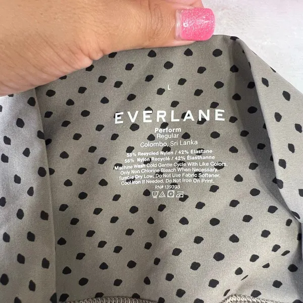 Everlane High Rise Polka Dot Perform Leggings Large Women - Image 4