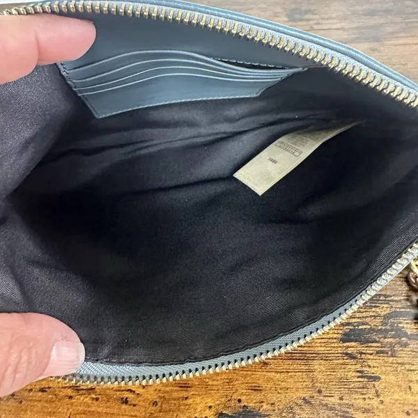 Burberry Crossbody Bag Small Teal Green Leather Chain Strap - Image 2
