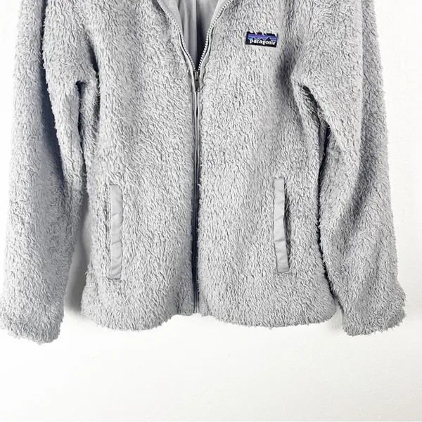PATAGONIA Gray Los Gatos Full Zipper Pockets Fleece Jacket Small Outdoors Casual - Image 10