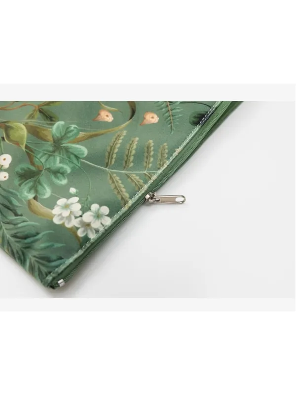 NEW Floral 2 Pk Soft Velvet Tote Bag & Makeup Pouch Reusable Grocery Bag - Image 7