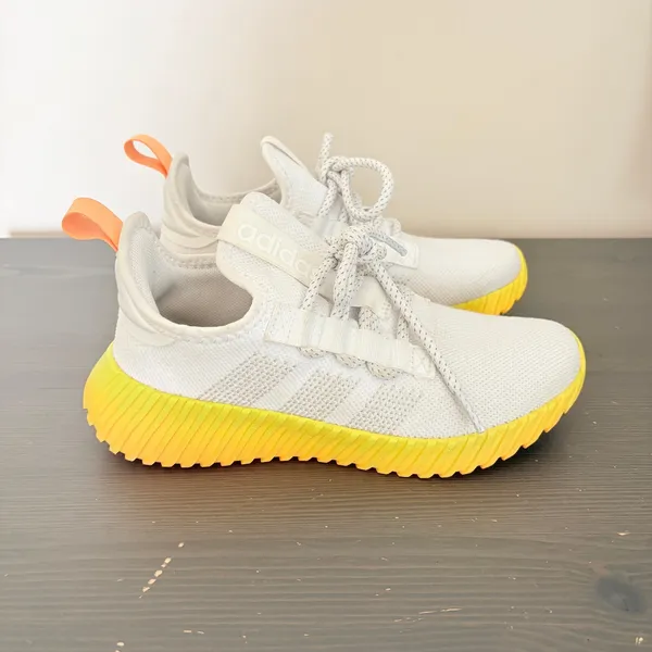 Adidas Sneaker Kaptir Flow 6 White Yellow Orange Gradient Chunky Mesh Athletic - Image 2