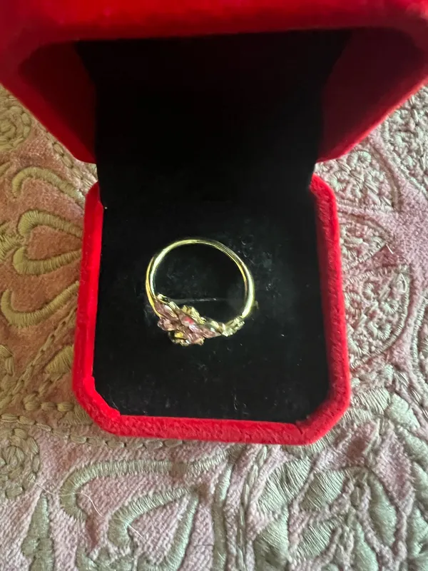 & Other Stories Women’s Gold Tone Embellished Ring Size 6 - Image 2