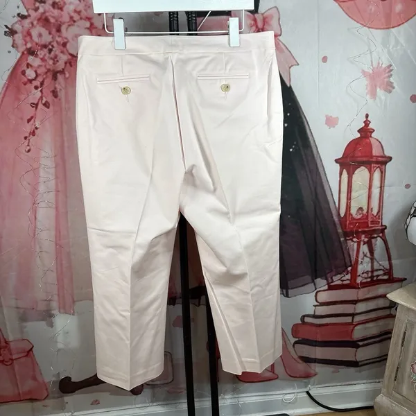 Banana Republic Pants Womens 14 Light Pink Wide Leg Snow Day High Rise Cropped - Image 6