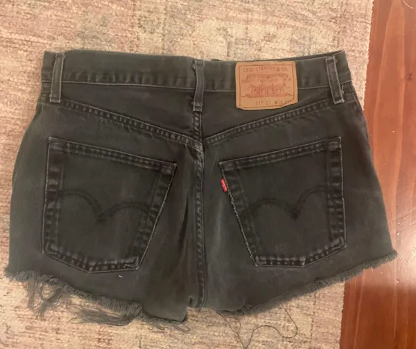 Black Vintage Levi’s Denim Shorts - Image 2