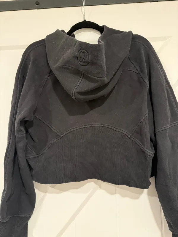 Lululemon Black Cropped Scuba Hoodie Half-Zip - Image 3