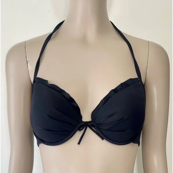 Victoria’s Secret Black Push Up Ruffle Bikinj Top - Image 9