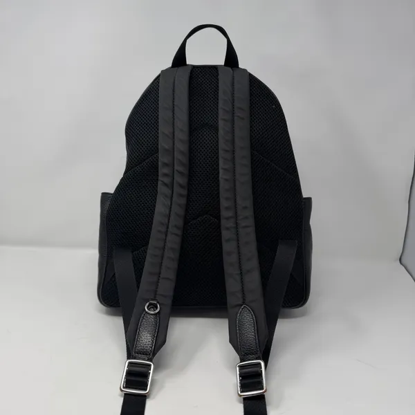 Coach Court Signature Canvas Pebble Leather Backpack Black Women One Size - Image 9