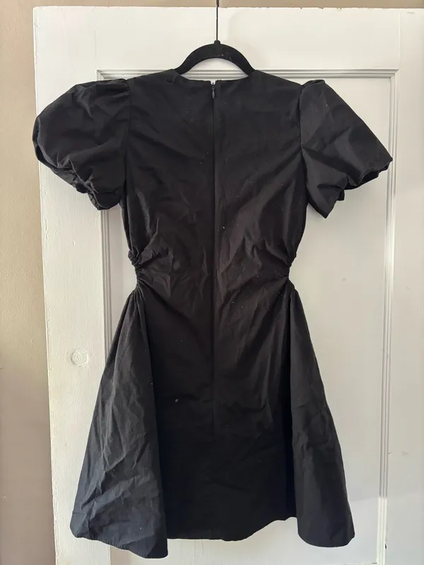 Y2K Black Poplin Dress - Image 2