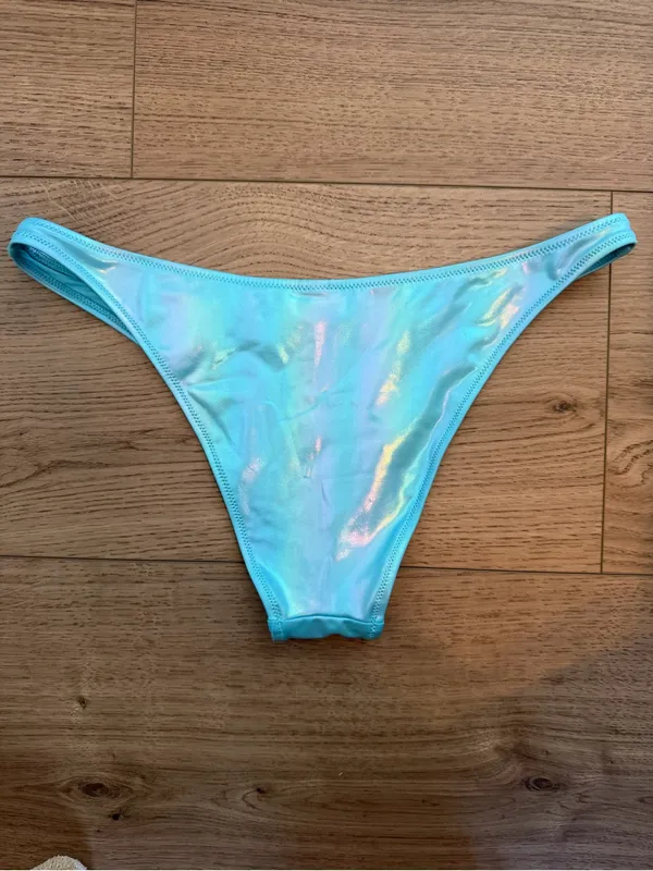 Aerie Metallic Low Rise Cheeky Bikini Bottoms S - Image 5