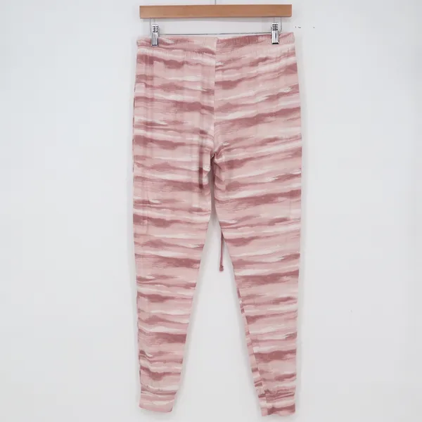 Unbranded Jogger Pants Womens S Pink Striped Drawstring Excellent - Image 3