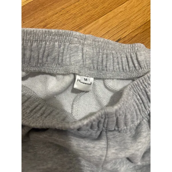 HeSaYep Size Medium Grey High Waisted Sweatpants Joggers Sweat Pants Gray - Image 9