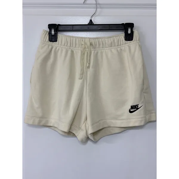Nike Sportswear Club Fleece Women's Mid-Rise Shorts Cream Small - Image 4