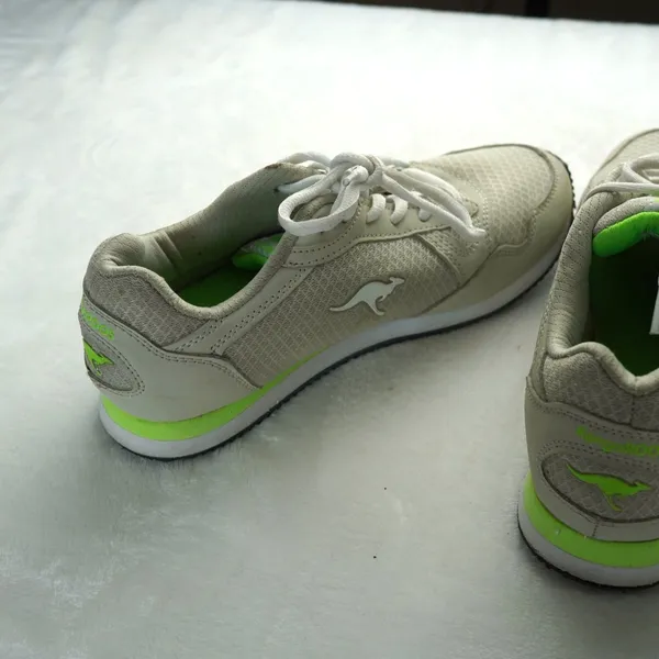 KangaROOS White Neon Green Sneakers Womens‎ 8 EUR 40 - Image 3